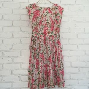 1950s 1960's Floral Dress